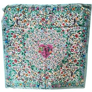 Oversized Bimba Y Lola Floral Heart Nature Print Scarf